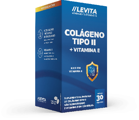 COLAGENO TIPO II + VITAMINA E LEVITA  250MG C/ 30 CAPS